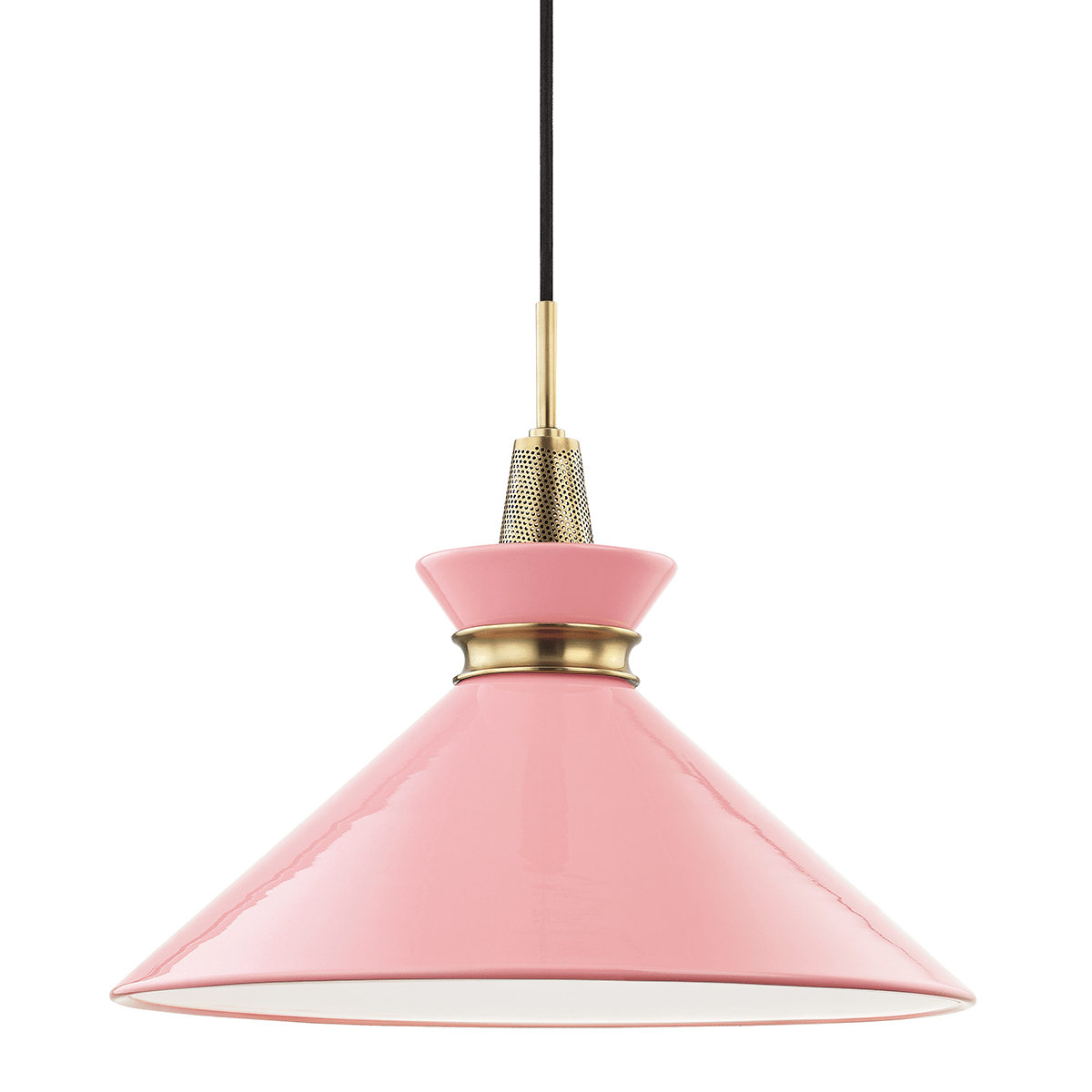 Mitzi | Kiki Pendant in Aged Brass, H251701L-AGB/PK White Cliff Studio Pendant Lighting