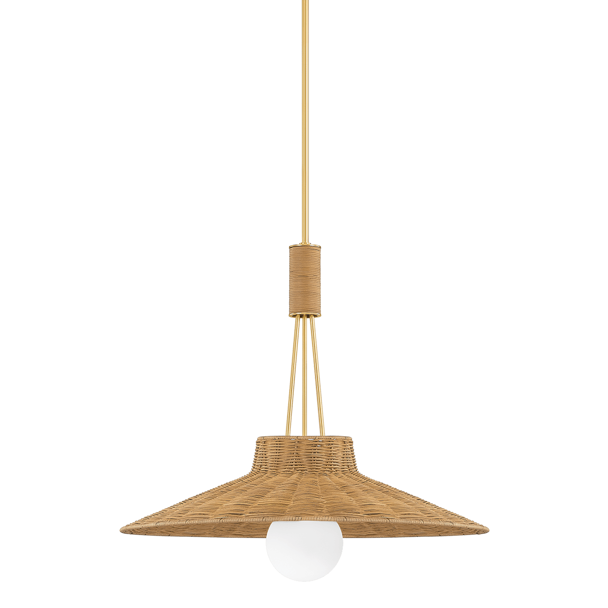 Mitzi | Laudine Pendant - AGED BRASS White Cliff Studio Pendant
