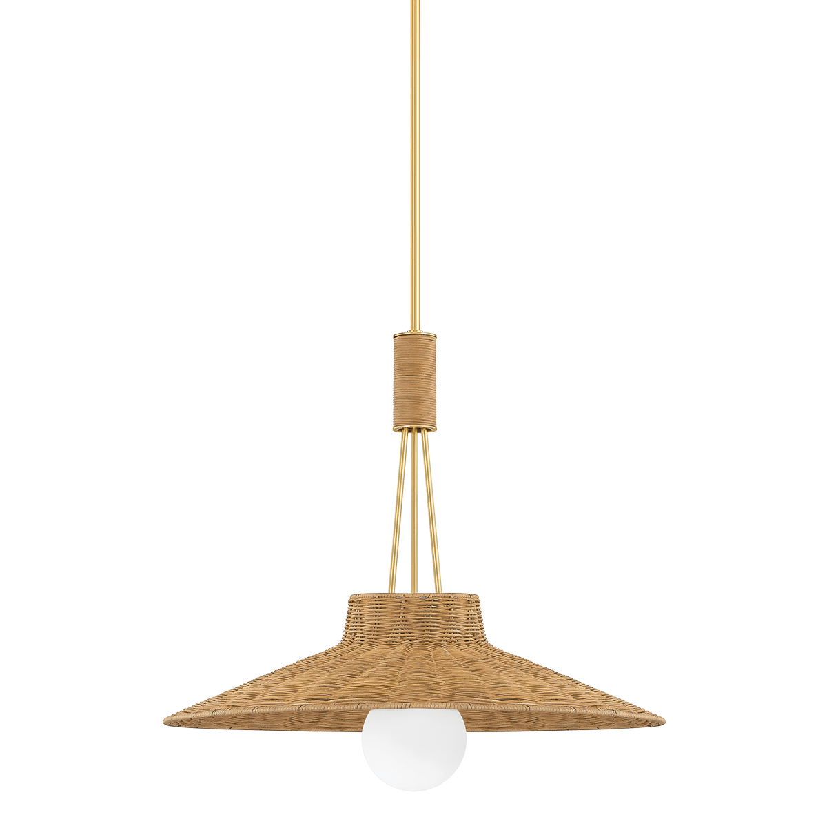 Mitzi | Laudine Pendant - AGED BRASS White Cliff Studio Pendant