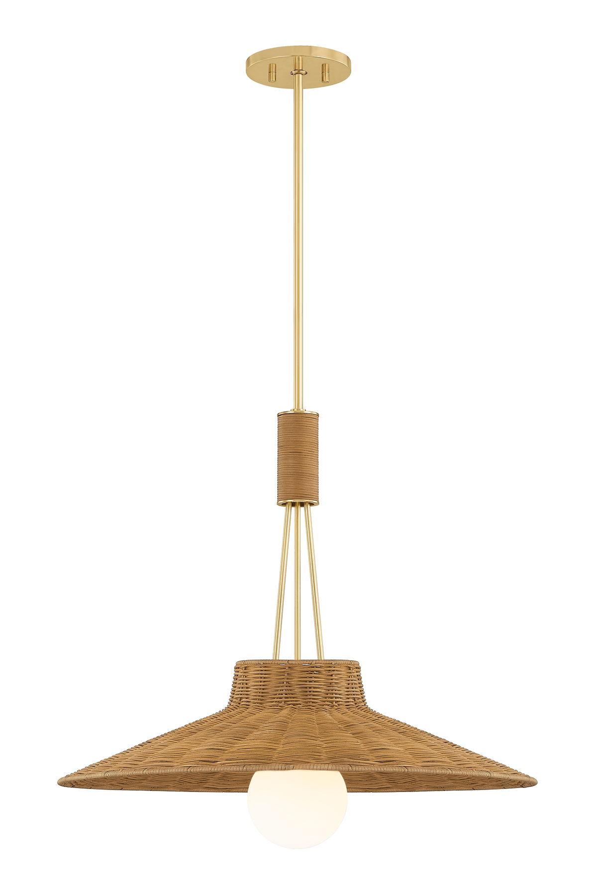 Mitzi | Laudine Pendant - AGED BRASS White Cliff Studio Pendant