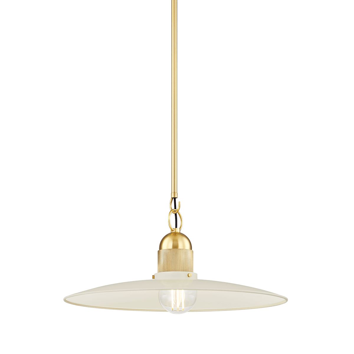 Mitzi | Leanna Pendant in Aged Brass White Cliff Studio Pendant Lighting