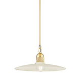 Mitzi | Leanna Pendant in Aged Brass White Cliff Studio Pendant Lighting