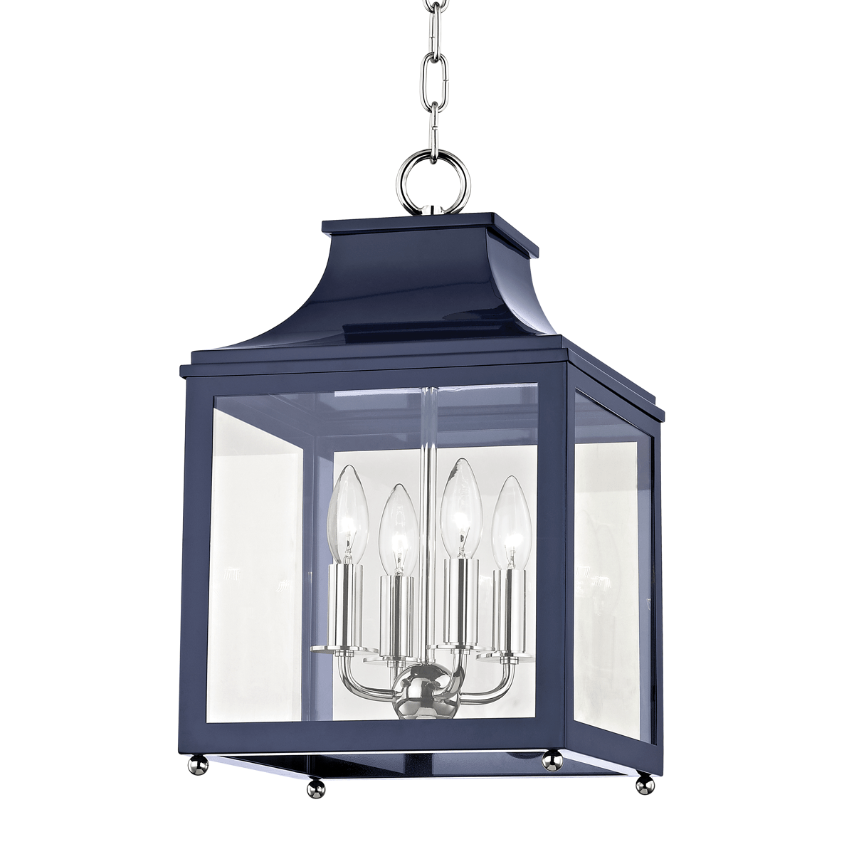 Mitzi | Leigh Lantern in Polished Nickel White Cliff Studio Pendant Lighting