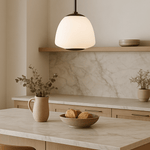 Mitzi | Ludlow Pendant Light in Old Bronze, Small White Cliff Studio Pendant Lighting