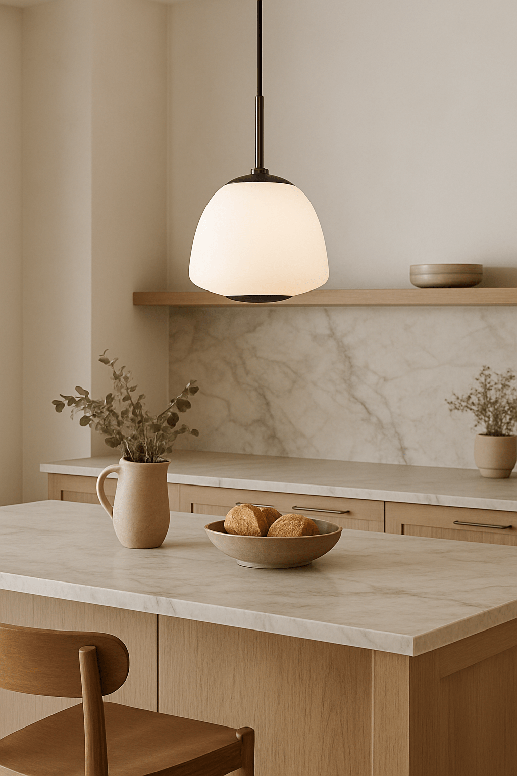 Mitzi | Ludlow Pendant Light in Old Bronze, Small White Cliff Studio Pendant Lighting