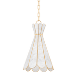 Mitzi | Lyra Pendant in Aged Brass White Cliff Studio Pendant Lighting
