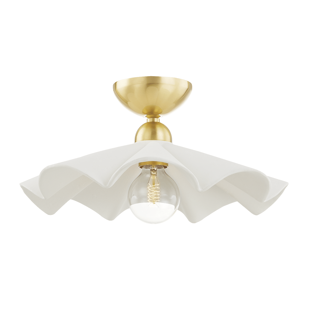 Mitzi | Maisie Pendant in Aged Brass White Cliff Studio Pendant Lighting