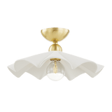 Mitzi | Maisie Pendant in Aged Brass White Cliff Studio Pendant Lighting