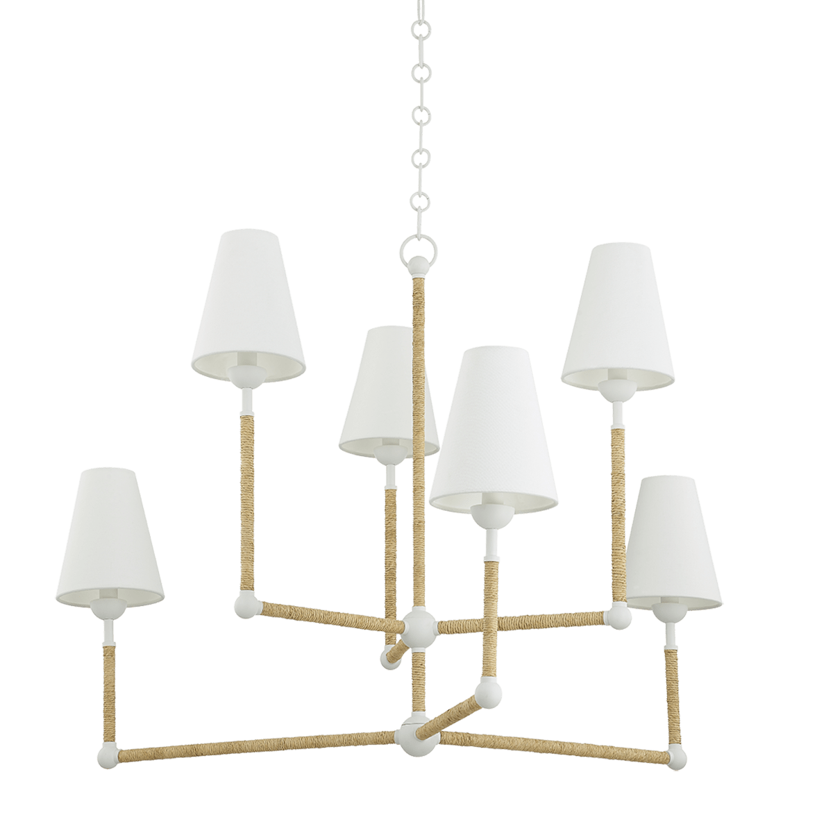 Mitzi | Mariana Chandelier in Texture White, Large White Cliff Studio Chandelier