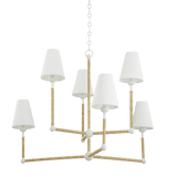 Mitzi | Mariana Chandelier in Texture White, Large White Cliff Studio Chandelier