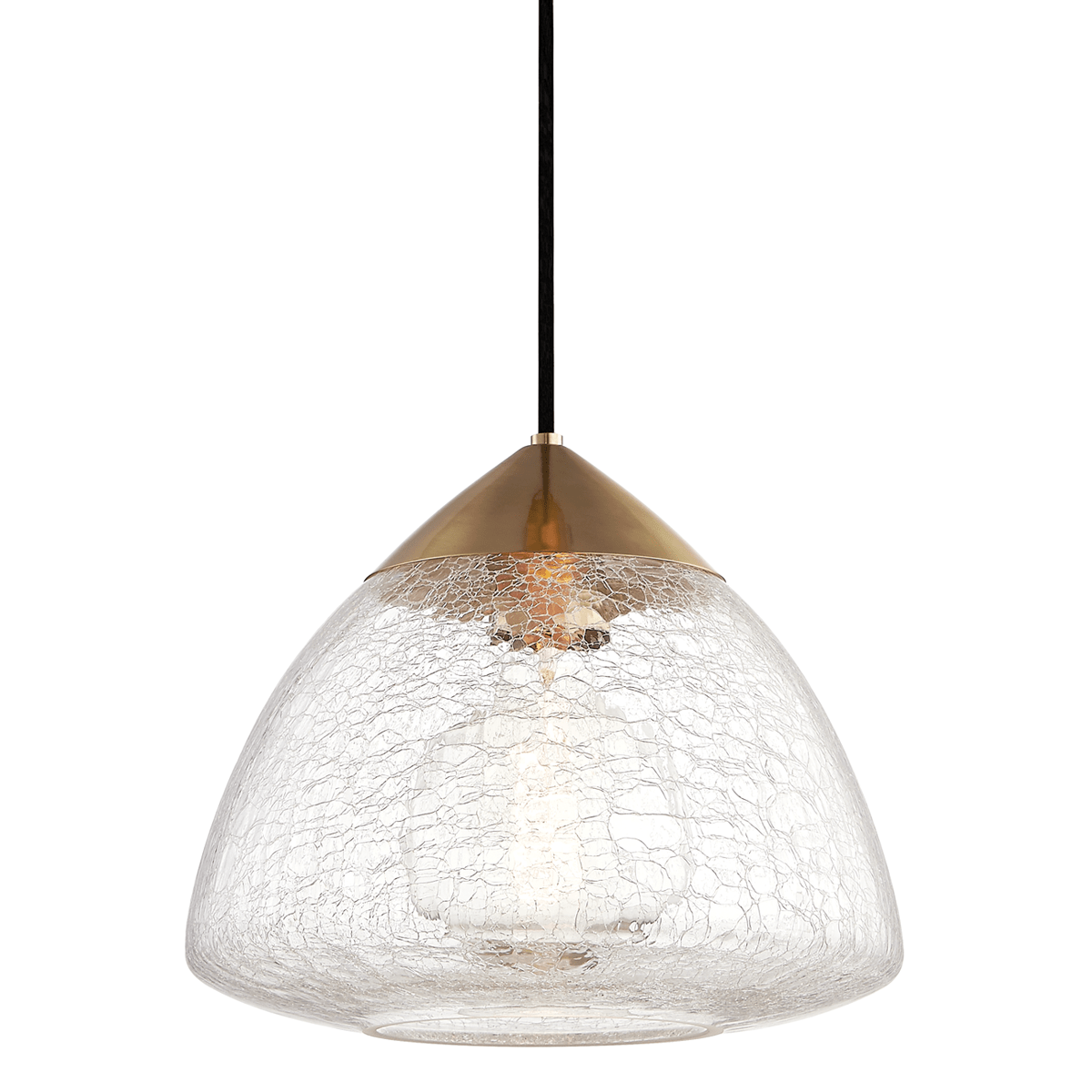 Mitzi | Maya Pendant in Aged Brass, Large White Cliff Studio Pendant Lighting