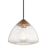 Mitzi | Maya Pendant in Aged Brass, Large White Cliff Studio Pendant Lighting