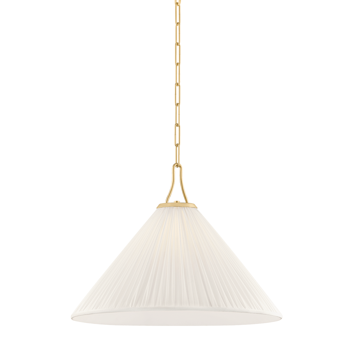 Mitzi | Merida Pendant in Aged Brass, Large White Cliff Studio Pendant Lighting