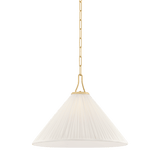 Mitzi | Merida Pendant in Aged Brass, Large White Cliff Studio Pendant Lighting