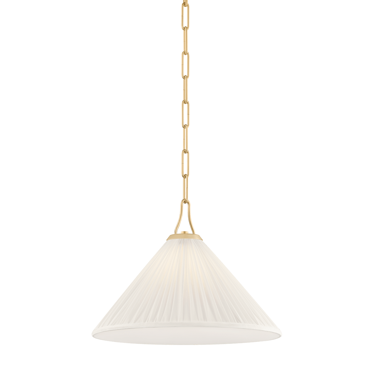 Mitzi | Merida Pendant in Aged Brass, Small White Cliff Studio Pendant Lighting