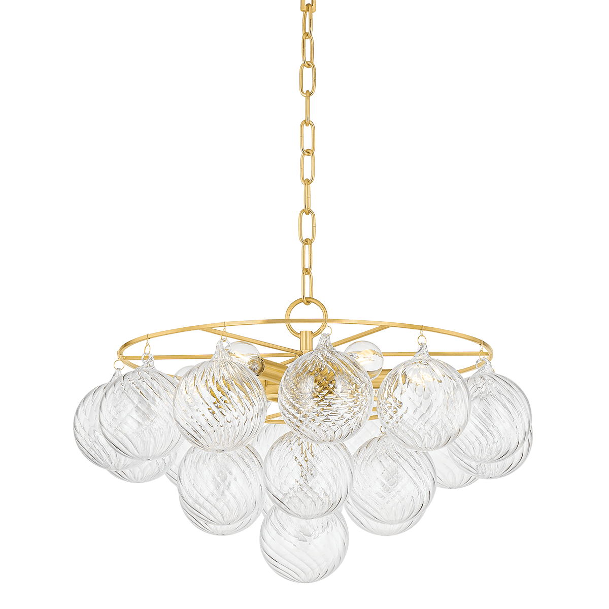 Mitzi | Mimi Chandelier in Aged Brass, H711806A-AGB White Cliff Studio Chandelier