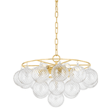 Mitzi | Mimi Chandelier in Aged Brass, H711806A-AGB White Cliff Studio Chandelier