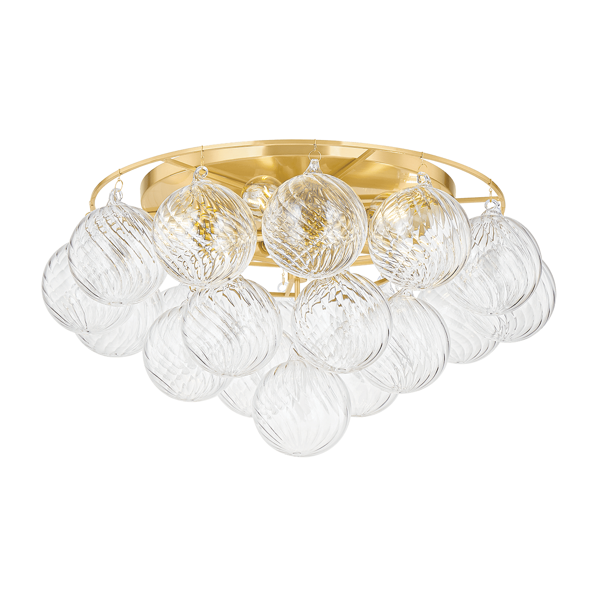 Mitzi | Mimi Flush Mount in Aged Brass, H711506A-AGB White Cliff Studio Flush Mount Lights