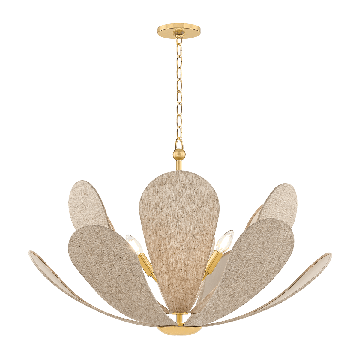 Mitzi | Nadine Chandelier in Aged Brass White Cliff Studio Chandelier
