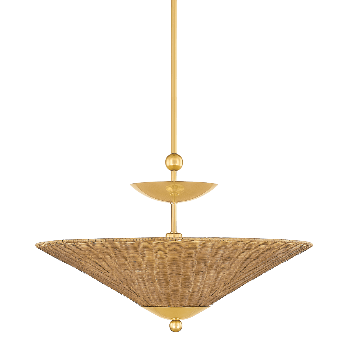 Mitzi | Perilla Pendant in Aged Brass White Cliff Studio Pendant Lighting