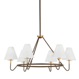 Mitzi | Polly Chandelier in Aged Brass White Cliff Studio Chandelier