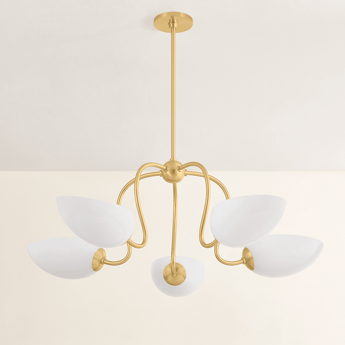 Mitzi | Reva Chandelier - AGED BRASS White Cliff Studio Chandelier