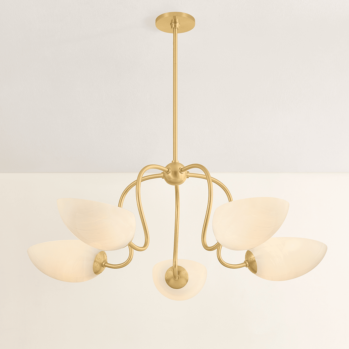 Mitzi | Reva Chandelier - AGED BRASS White Cliff Studio Chandelier