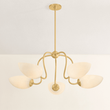 Mitzi | Reva Chandelier - AGED BRASS White Cliff Studio Chandelier