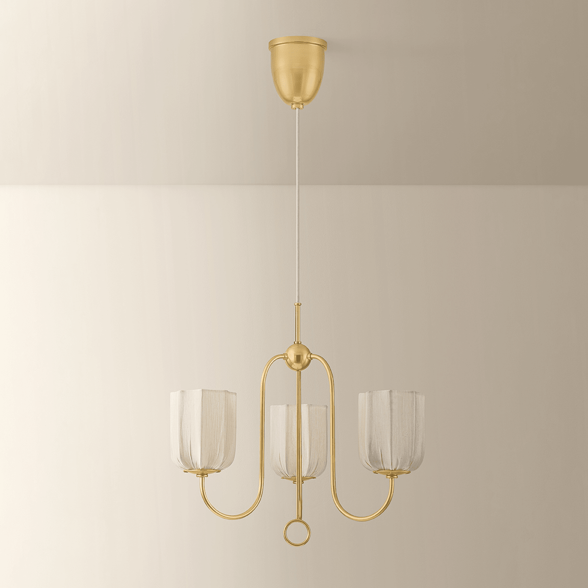 Mitzi | Samantha Chandelier - AGED BRASS White Cliff Studio Chandelier