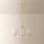 Mitzi | Samantha Chandelier - AGED BRASS White Cliff Studio Chandelier