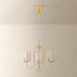 Mitzi | Samantha Chandelier - AGED BRASS White Cliff Studio Chandelier