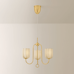 Mitzi | Samantha Chandelier - AGED BRASS White Cliff Studio Chandelier