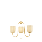 Mitzi | Samantha Chandelier - AGED BRASS White Cliff Studio Chandelier