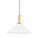 Mitzi | Sang Pendant in Aged Brass White Cliff Studio Pendant Lighting