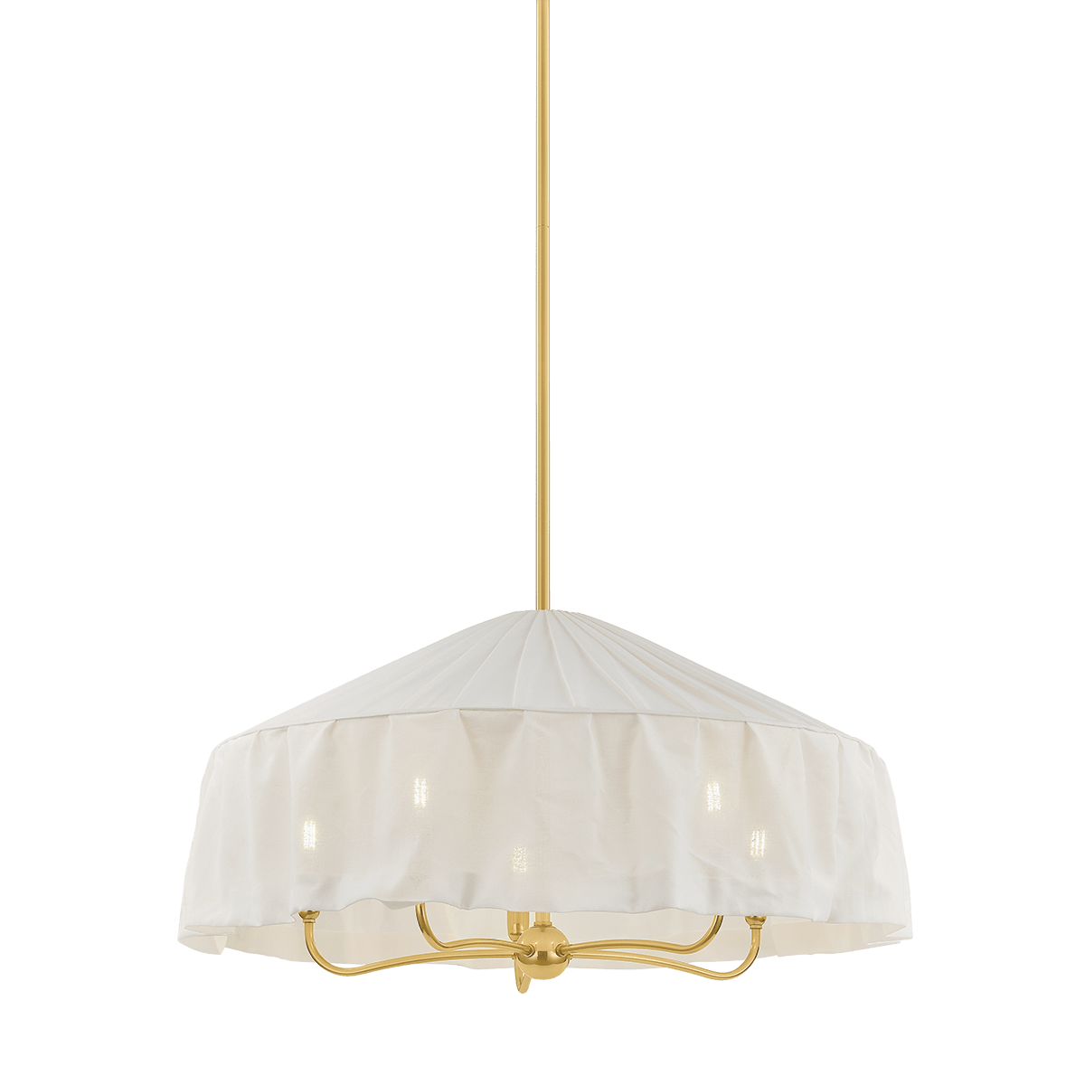 Mitzi | Shivonne Chandelier in Aged Brass, Large White Cliff Studio Pendant Lighting