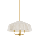 Mitzi | Shivonne Chandelier in Aged Brass, Small White Cliff Studio Pendant Lighting