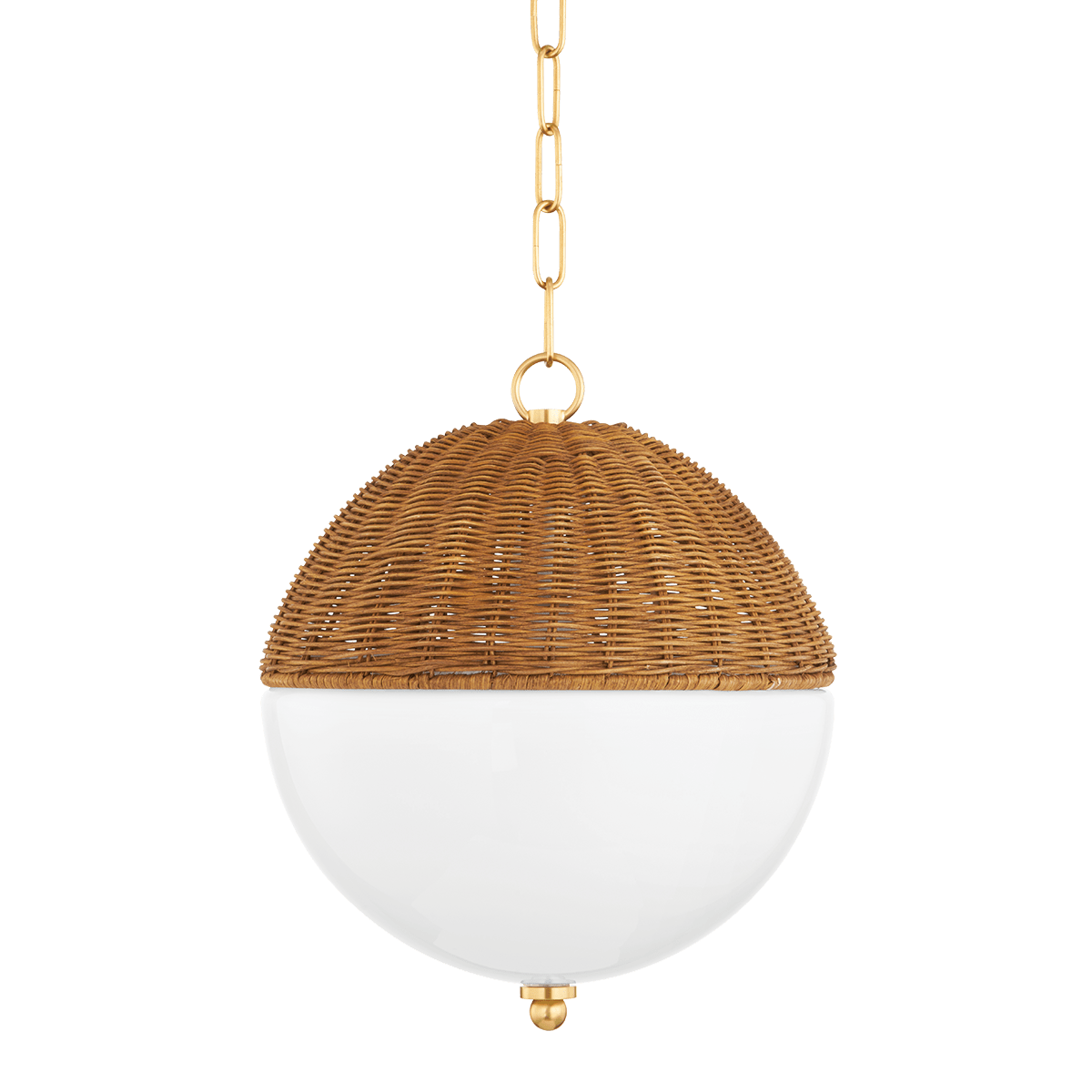 Mitzi | Summer Pendant in Aged Brass White Cliff Studio Pendant Lighting