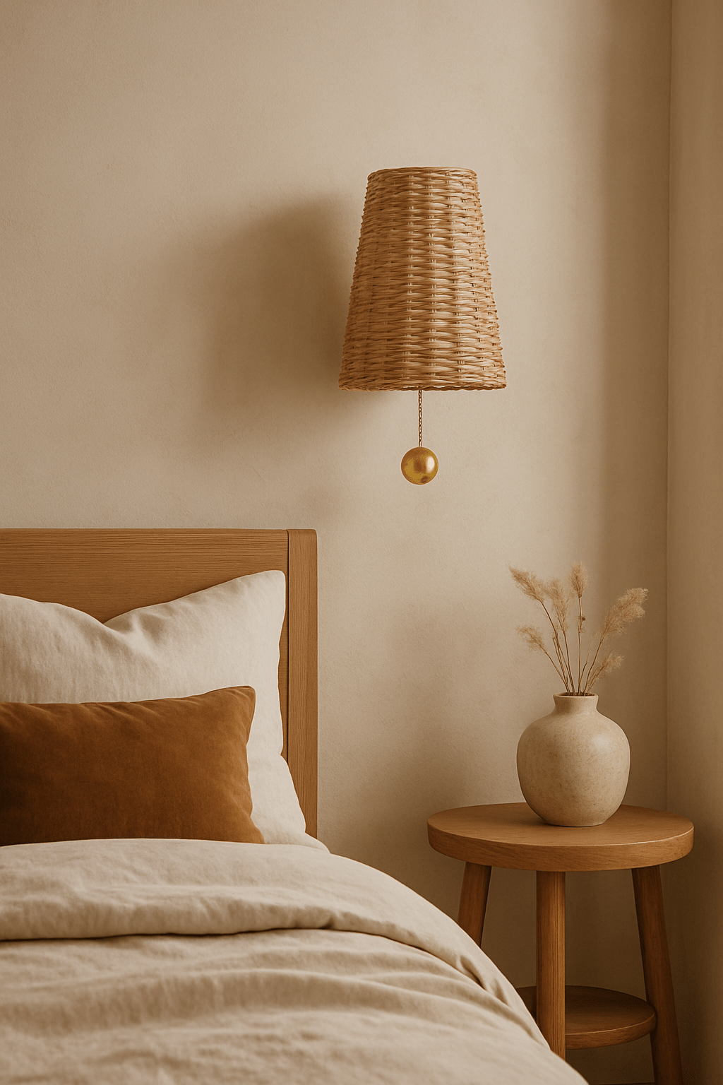 Mitzi | Vayda Rattan and Brass Wall Sconce White Cliff Studio Wall Lighting