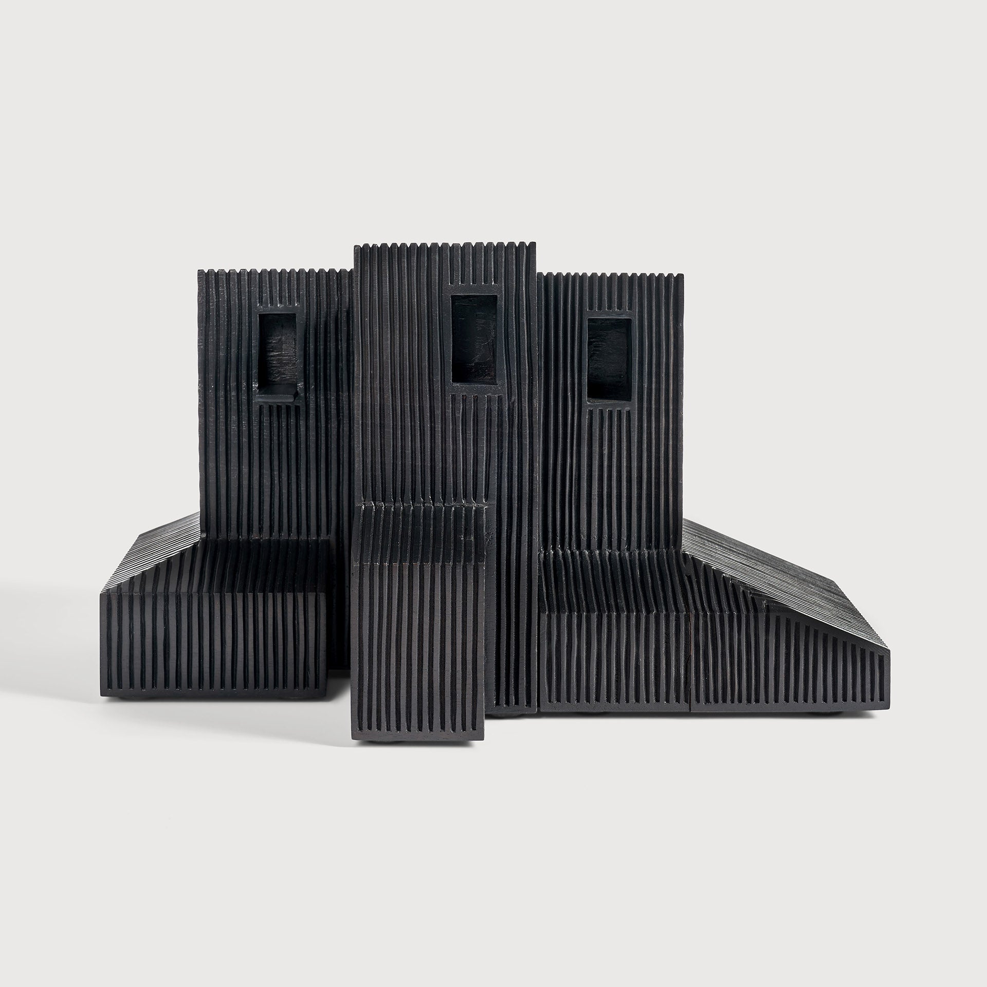 Modern Farmhouse object - varnished mahogany - black White Cliff Studio Decorative Objects