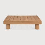 Monocle outdoor coffee table - teak - square White Cliff Studio Outdoor Coffee Table