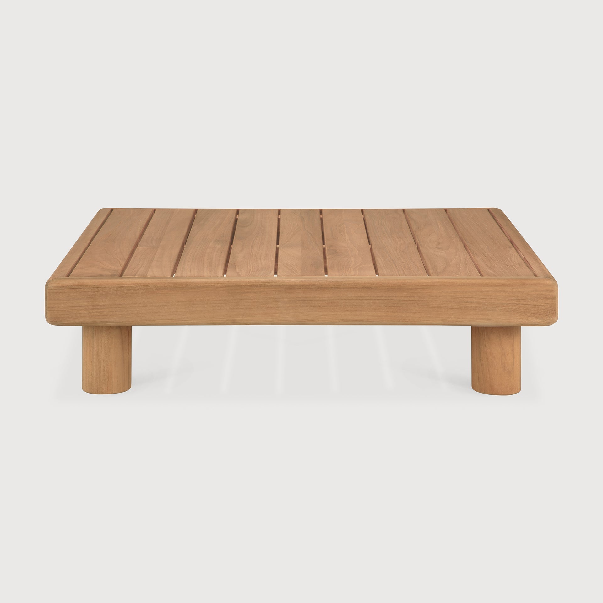 Monocle outdoor coffee table - teak - square White Cliff Studio Outdoor Coffee Table