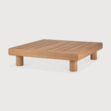 Monocle outdoor coffee table - teak - square White Cliff Studio Outdoor Coffee Table