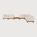 Monocle outdoor coffee table - teak - square White Cliff Studio Outdoor Coffee Table