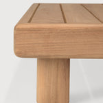 Monocle outdoor coffee table - teak - square White Cliff Studio Outdoor Coffee Table