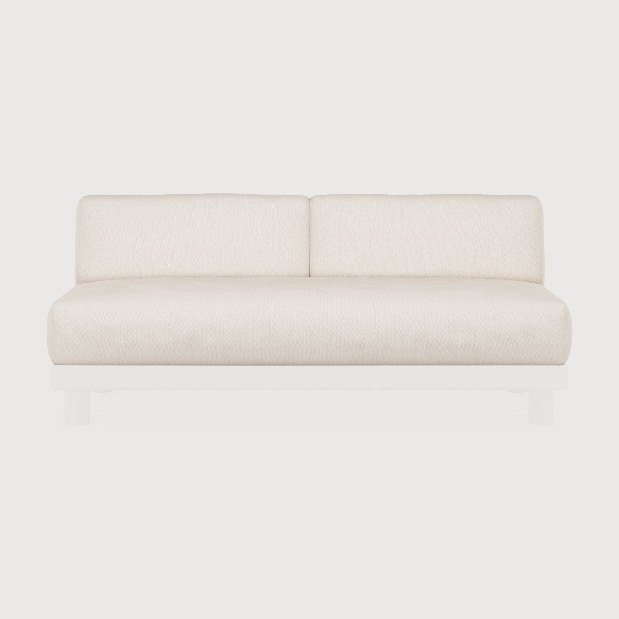 Monocle outdoor modular sofa 2 seater cushion set - White fabric White Cliff Studio Outdoor Sofa