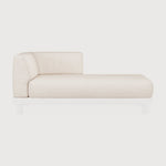 Monocle outdoor modular sofa cushion set - White fabric - day bed with L arm White Cliff Studio Outdoor Sofa
