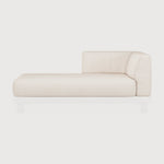 Monocle outdoor modular sofa cushion set - White fabric - day bed with R arm White Cliff Studio Outdoor Sofa