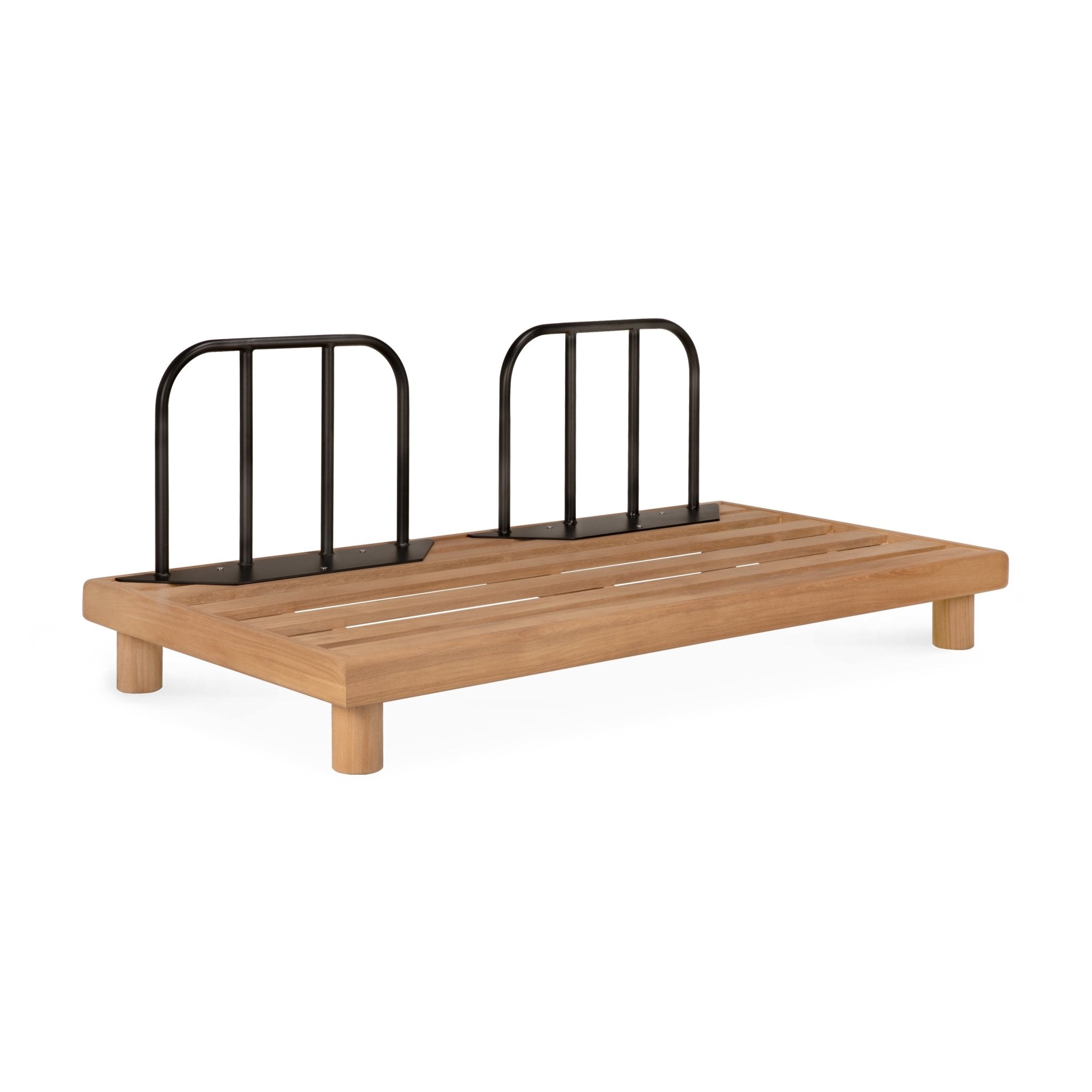 Monocle outdoor modular sofa frame - teak - aluminium - 2 seater White Cliff Studio Outdoor Sofa