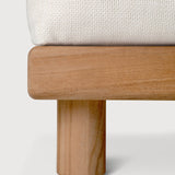 Monocle outdoor modular sofa - teak - White fabric - day bed with L arm White Cliff Studio Outdoor Sofa