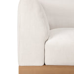 Monocle outdoor modular sofa - teak - White fabric - end seater with R arm White Cliff Studio Outdoor Sofa